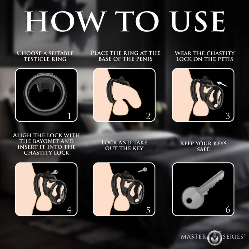 Master Series Hard Stop Double Ring Chastity Cage – Take Control