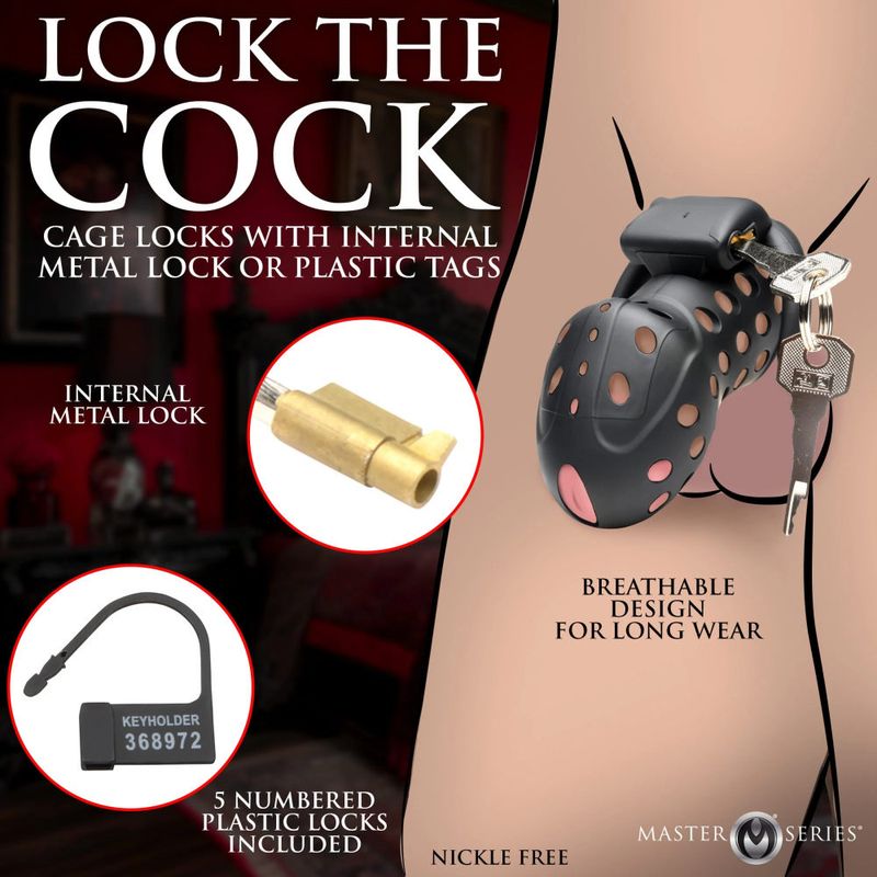Master Series Lock Down Chastity Cage – Total Control, Perfect Fit