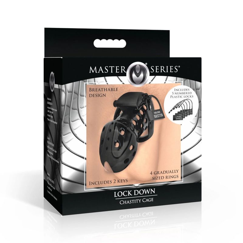 Master Series Lock Down Chastity Cage – Total Control, Perfect Fit