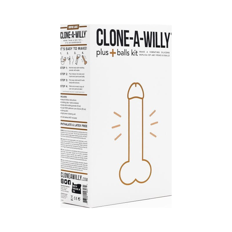 Medium Skin Tone Clone A Willy Plus Balls DIY Homemade Dildo | The Love Shop