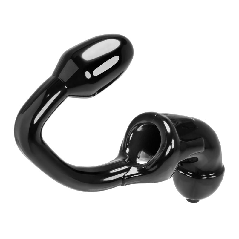 OxBalls Tailpipe Chastity Cockcage with Built-In Butt Plug