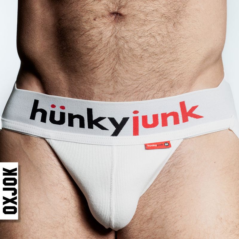 Oxballs Hunker Slider Jock White – Self-Adjusting Straps