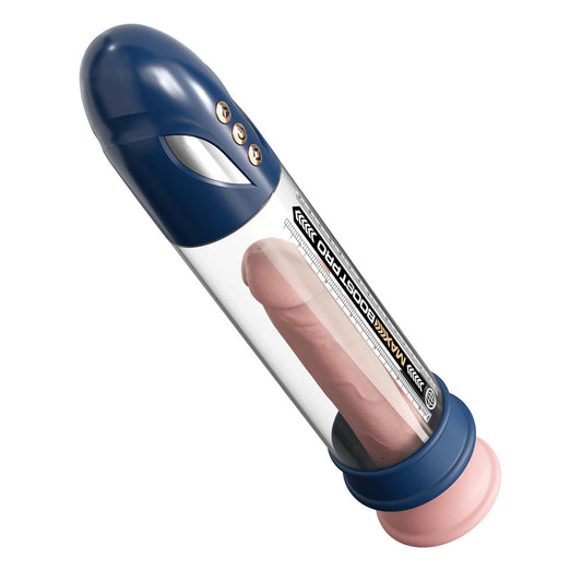 Rechargeable Waterproof Penis Pump Max Boost Pro Flow Blue