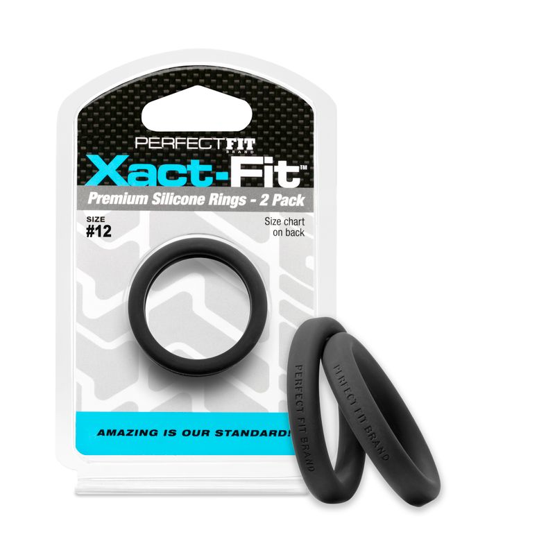 PerfectFit Xact‑Fit Silicone C‑Ring #12 1.2" – 2 Pack