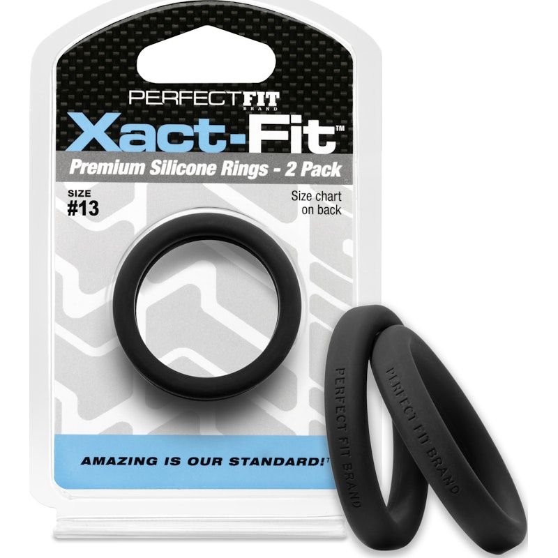 PerfectFit Xact‑Fit Silicone C‑Ring #13 1.3" – 2 Pack