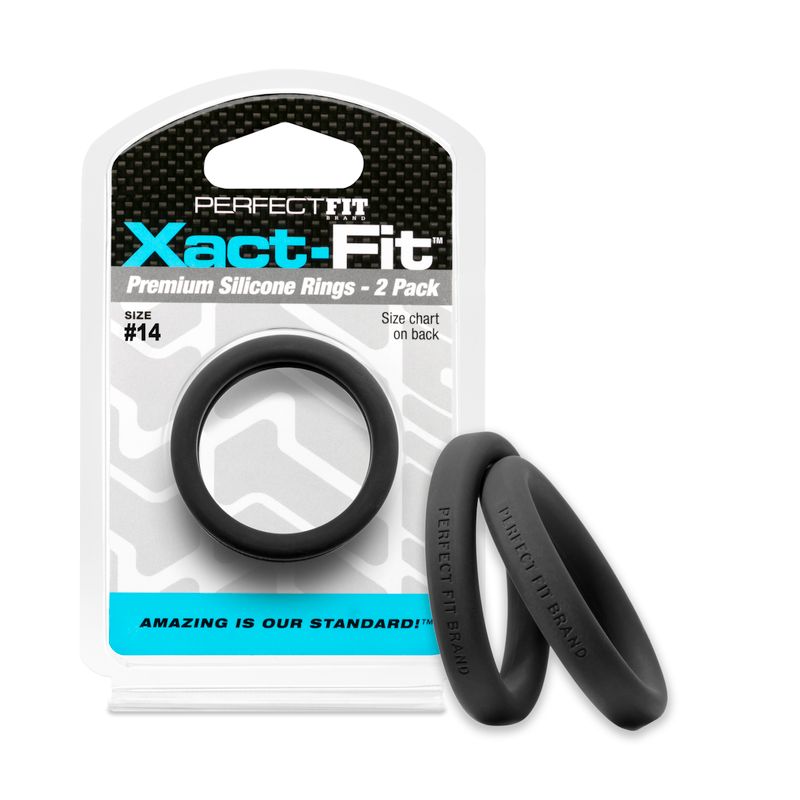 PerfectFit Xact‑Fit Silicone C‑Ring #14 1.4" – 2 Pack