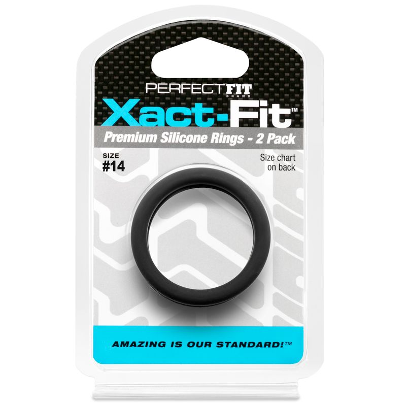 PerfectFit Xact‑Fit Silicone C‑Ring #14 1.4" – 2 Pack