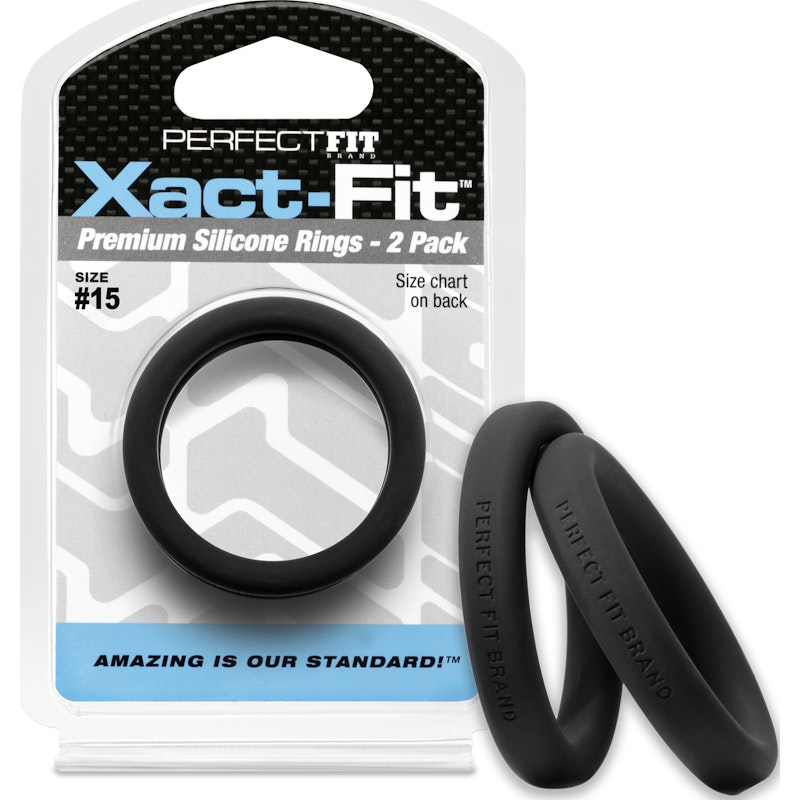 PerfectFit Xact‑Fit Silicone C‑Ring #15 1.5" – 2 Pack