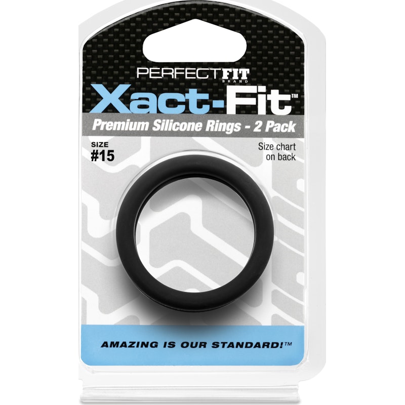 PerfectFit Xact‑Fit Silicone C‑Ring #15 1.5" – 2 Pack