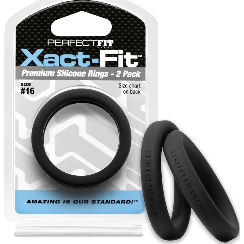 PerfectFit Xact‑Fit Silicone C‑Ring #16 1.6" – 2 Pack