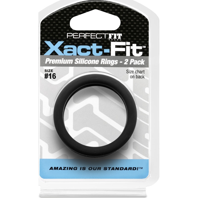PerfectFit Xact‑Fit Silicone C‑Ring #16 1.6" – 2 Pack