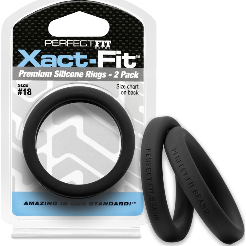 PerfectFit Xact‑Fit Silicone C‑Ring #18 1.8" – 2 Pack