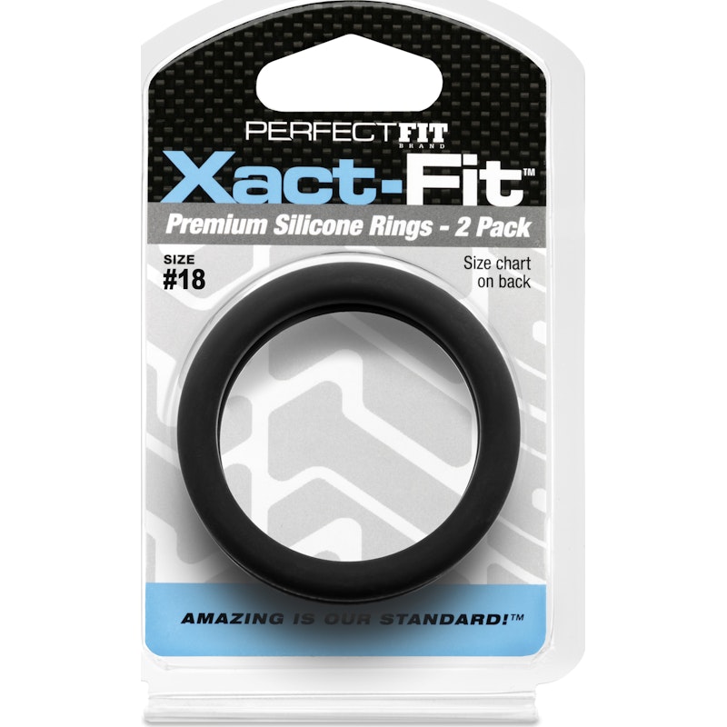 PerfectFit Xact‑Fit Silicone C‑Ring #18 1.8" – 2 Pack