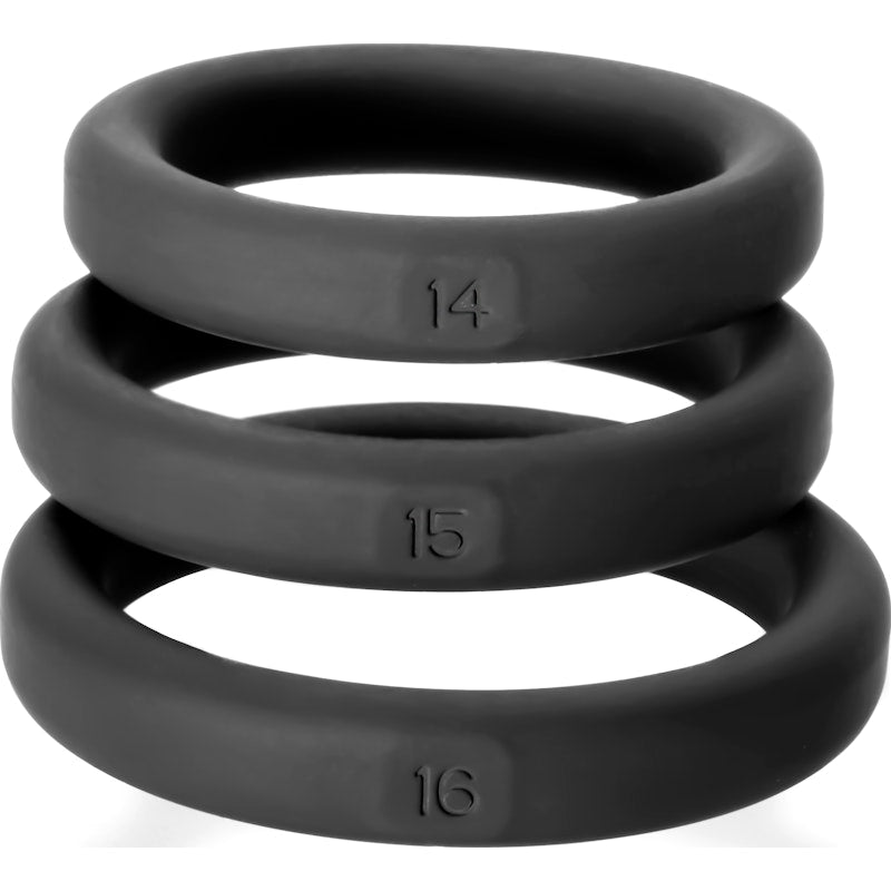 PerfectFit Xact‑Fit Silicone C‑Ring Medium 3‑Ring Kit (#14–#16)