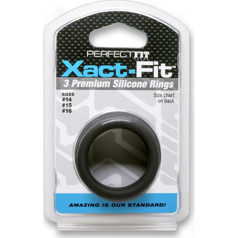 PerfectFit Xact‑Fit Silicone C‑Ring Medium 3‑Ring Kit (#14–#16)
