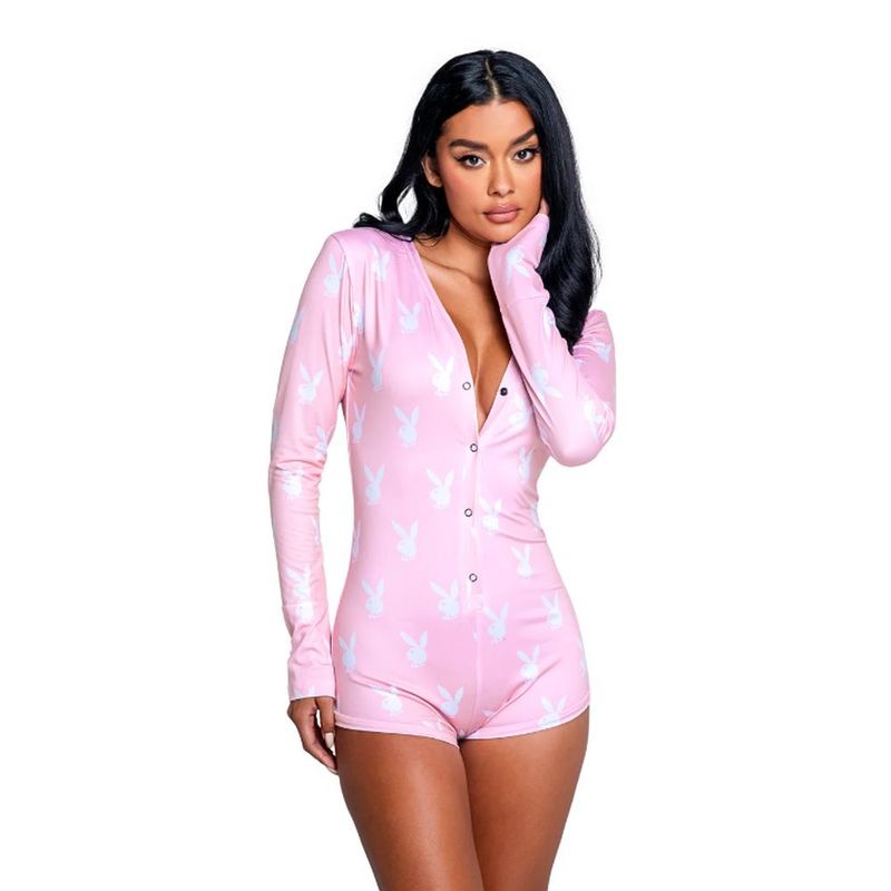 PlayBoy Slumber Bunny Romper – Cozy, Cute & Play‑Ready in Pink