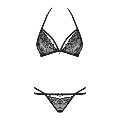 Elegant Black Lace 2 Piece Bra Set 838 - Large/Extra