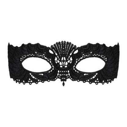 Tempting Black Mask with Ribbon Tie - One Size