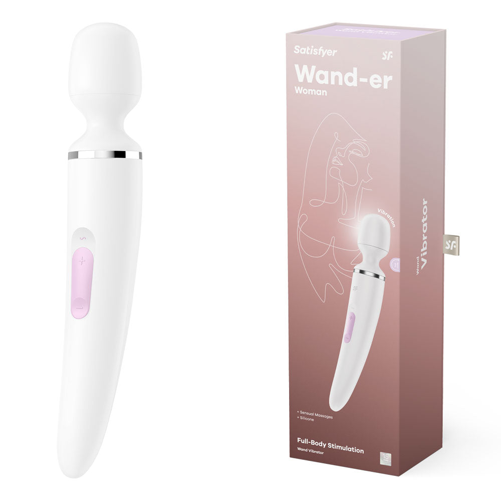 Vibrating Wand Satisfyer Wand-er Woman White