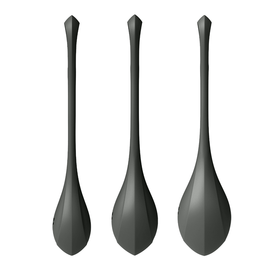 Satisfyer Yoni Power Balls 2 Kegal 3 Piece Set in Black