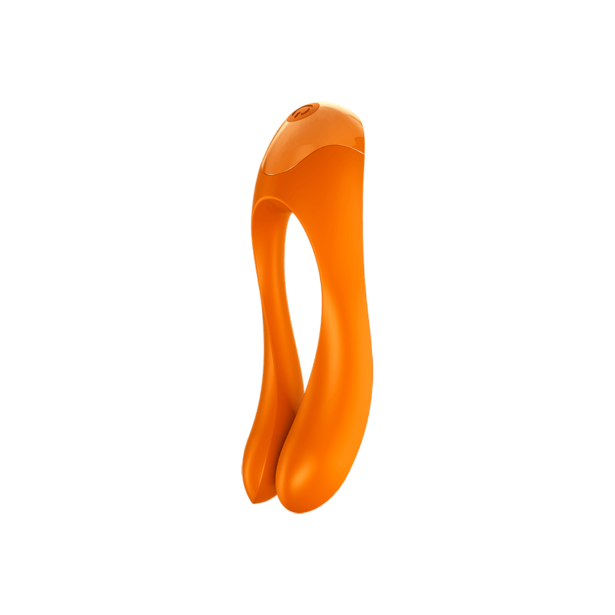 Satisfyer Candy Cane Finger Vibrator Waterproof Orange