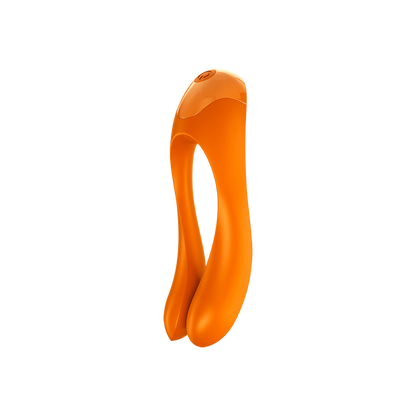 Satisfyer Candy Cane Finger Vibrator Waterproof Orange