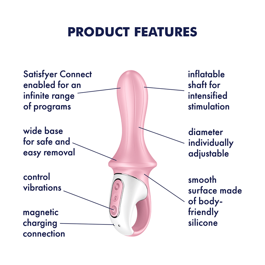 Satisfyer Air Pump Booty 5+ Inflatable Vibes With App Control