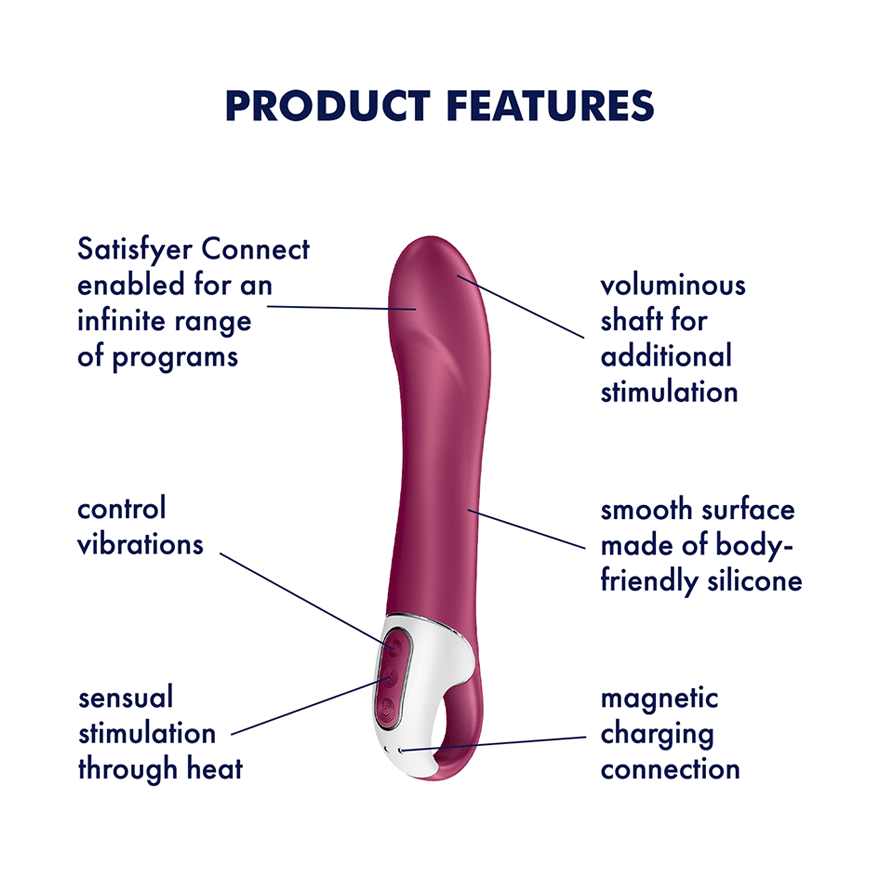 Satisfyer Big Heat – Girthy Warming G-Spot Vibrator with App Control