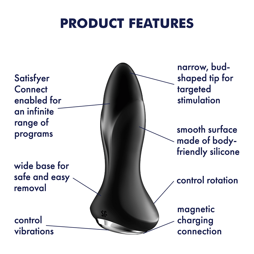 Satisfyer Rotator Butt Plug 1 + App - Rotating Beads & Vibration