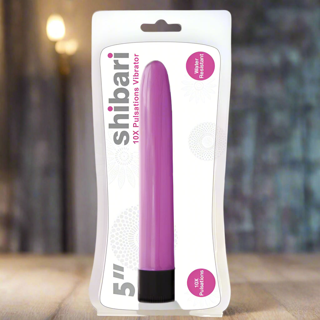 Shibari 5-Inch Slimline Vibrator – Twist 10X Power