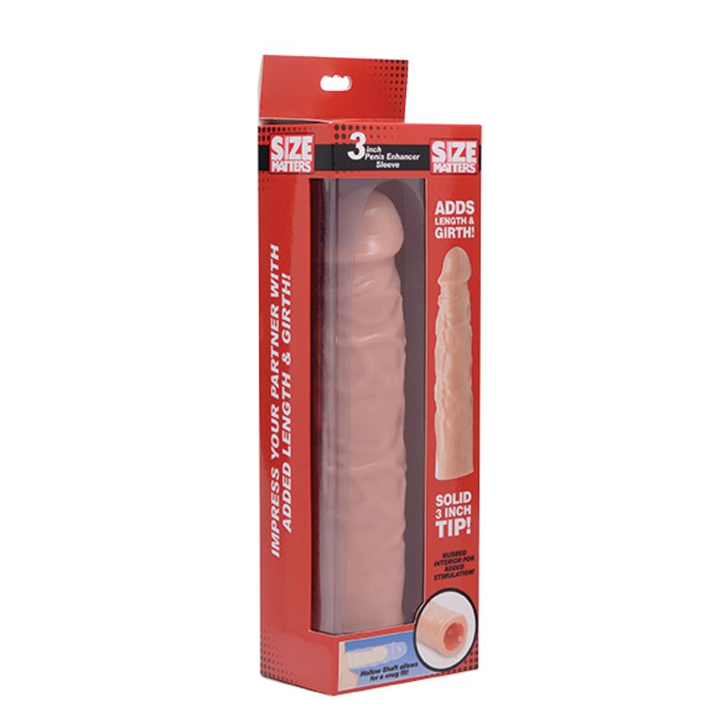 Size Matters 3 Inch Penis Enhancer Sleeve | The Love Shop