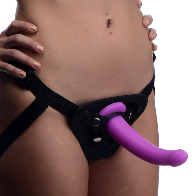 Strap U Navigator G-Spot Dildo with Harness – Deep Connection