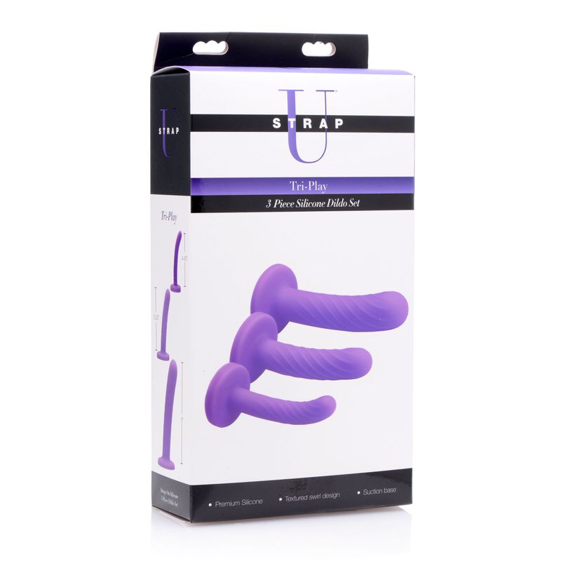 Strap U Tri-Play Silicone Dildo Set – Perfect Fit, Every Time