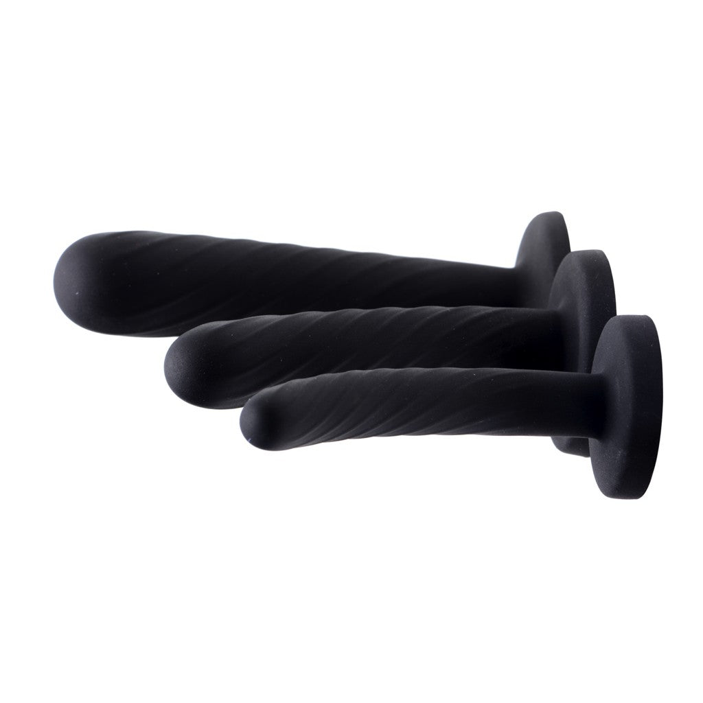 Strap U Trinity Strap-On Silicone 3 Piece Dildo Set