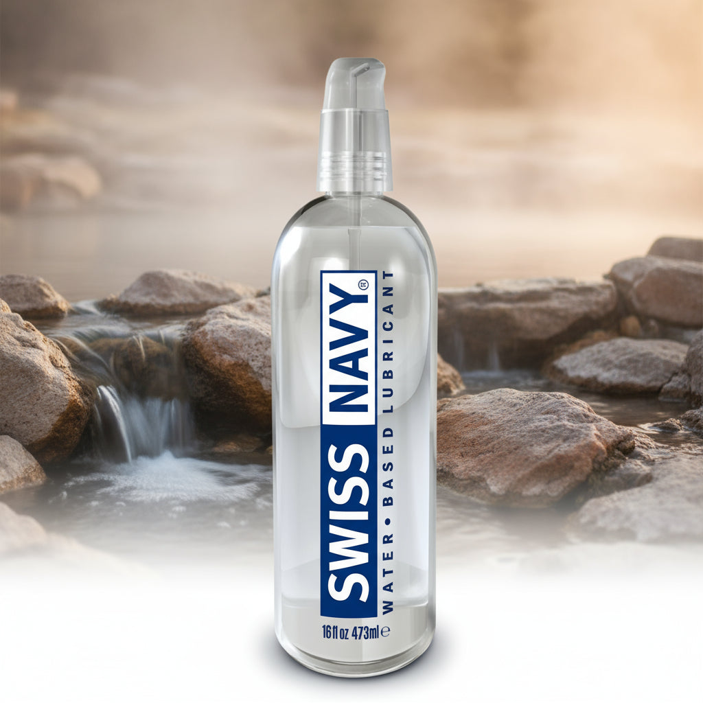 Swiss Navy Water Based Lube – Gel-to-Liquid, Toy-Safe Glide