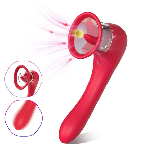 Trumpet 3-in-1 Vaginal Stimulator – Suck, Lick, Vibe Your Way to Bliss