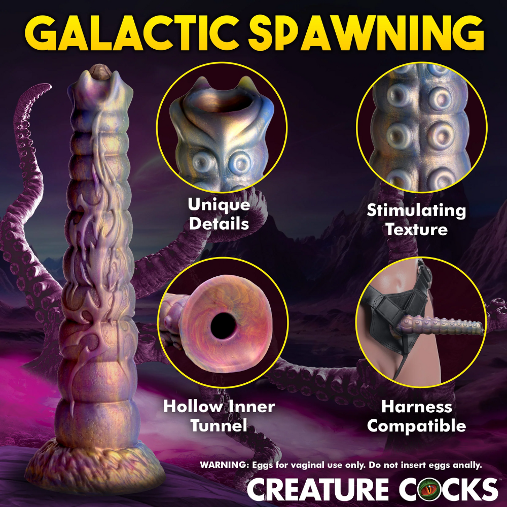 Deep Invader Tentacle Ovipositor Fantasy Dildo & Eggs Creature Cocks