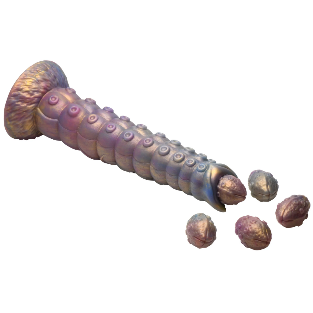 Deep Invader Tentacle Ovipositor Fantasy Dildo & Eggs Creature Cocks