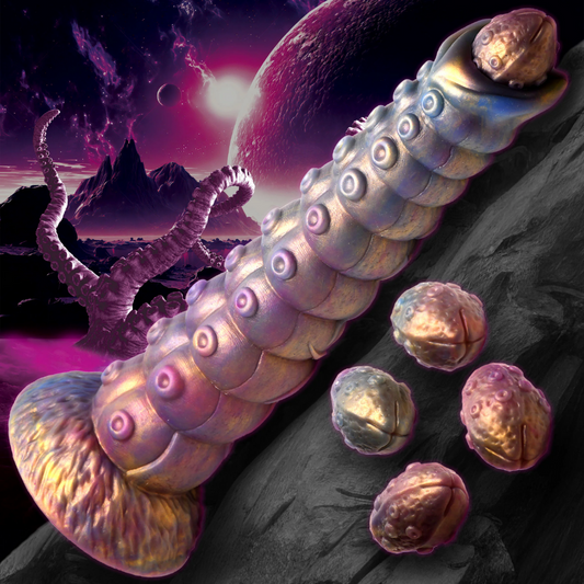 Deep Invader Tentacle Ovipositor Fantasy Dildo & Eggs Creature Cocks