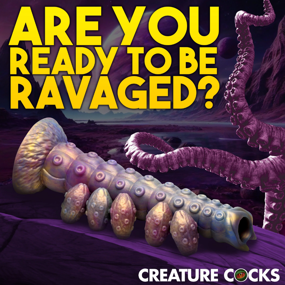 Deep Invader Tentacle Ovipositor Fantasy Dildo & Eggs Creature Cocks