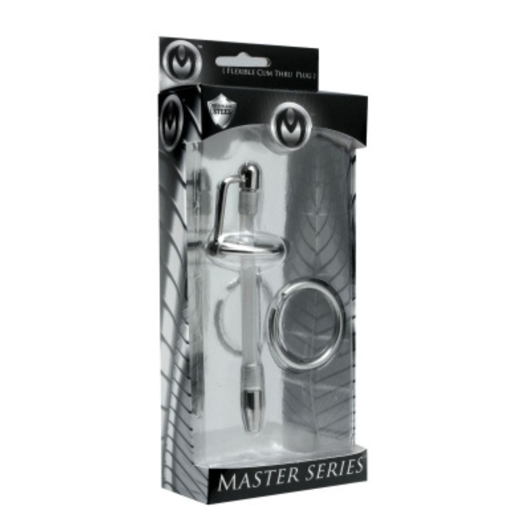 Inertia Flexible Cum-Thru Penis Sound Silver by Master Series