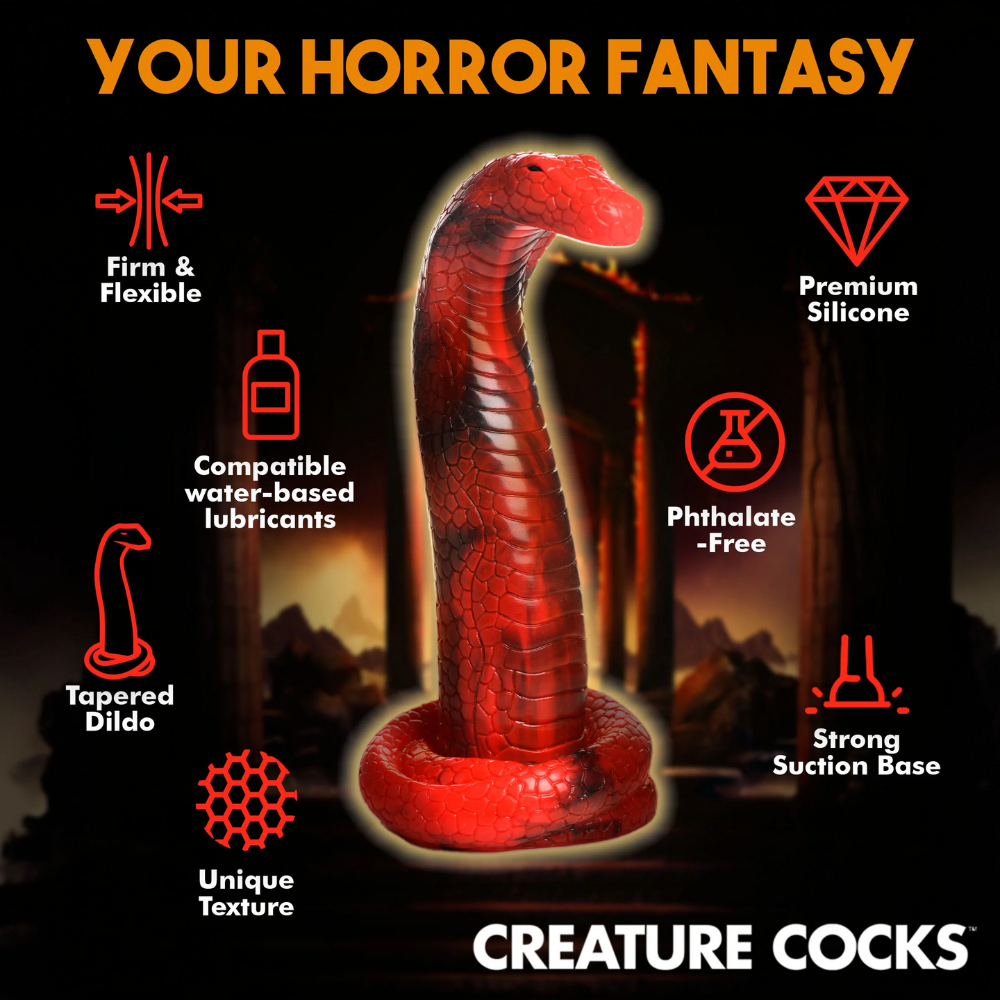 Red Cobra Creature Cocks Serpent Fantasy Dildo