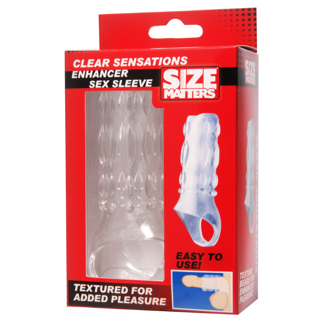 Penis Sleeve Sensations Textured Sex Enhancer Clear