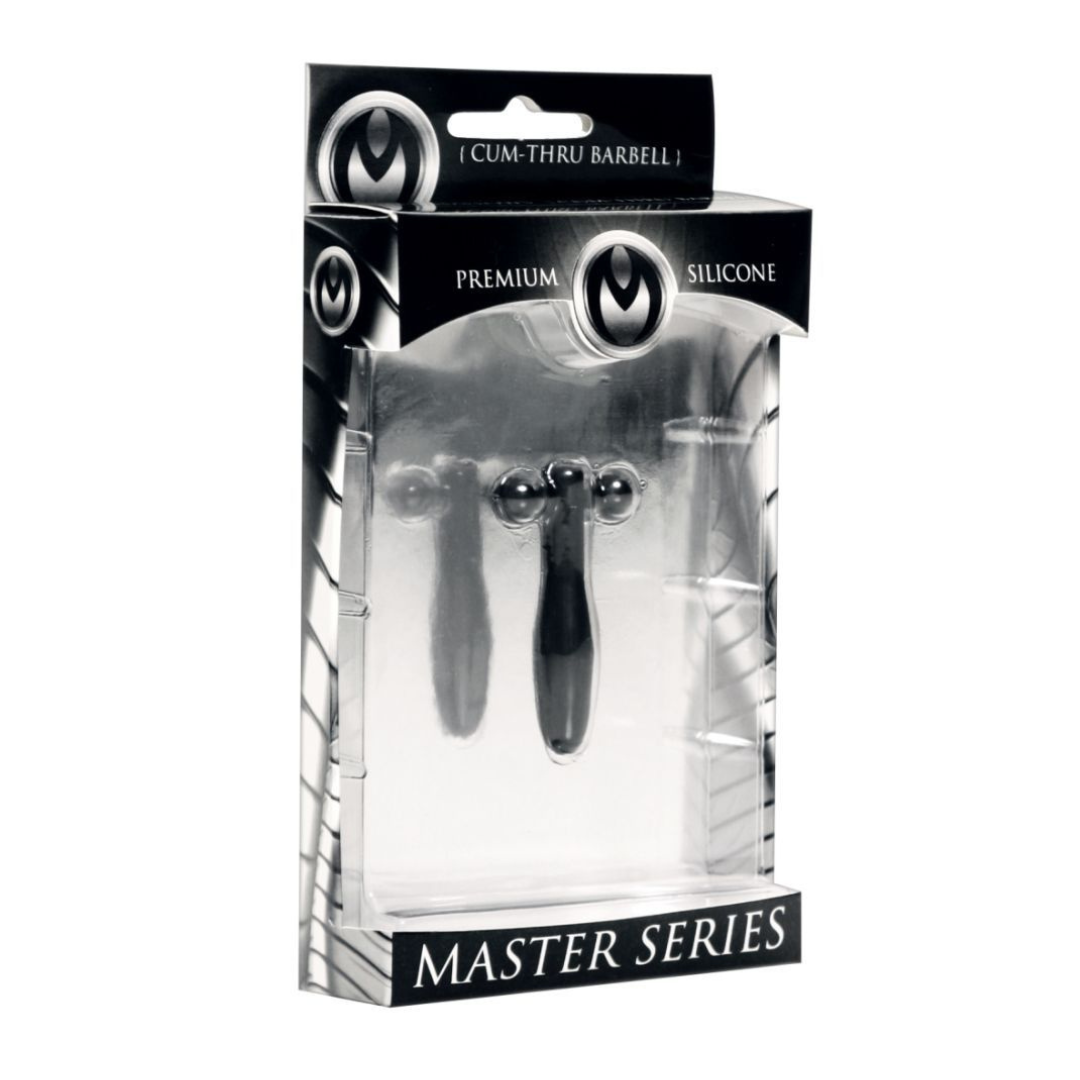 Silicone Cum-Thru Barbell Penis Sound Plug Master Series 