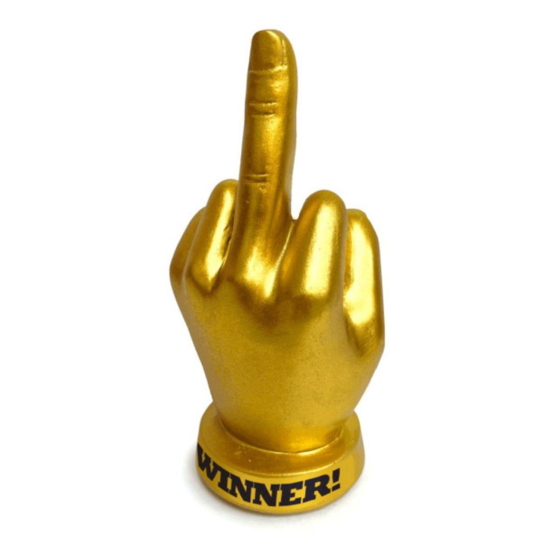 Golden Middle Finger Trophy 6 inch