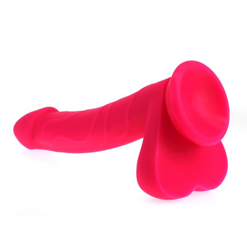 X-MEN Pink 19cm Suction Dildo With Balls | The Love Shop