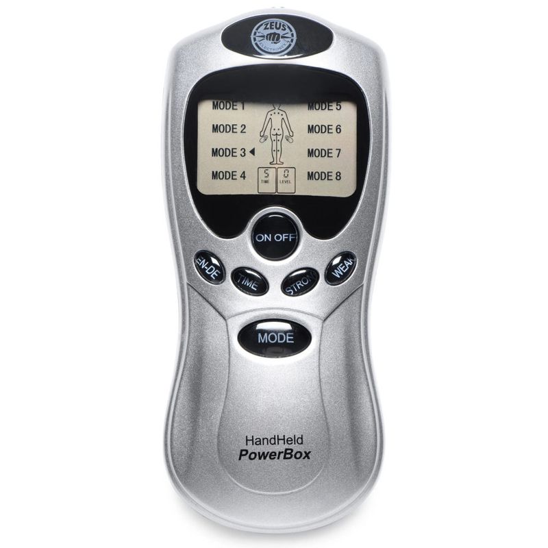 Zeus Handheld 8 Mode Power Box with Black Pads -Electrosex Play
