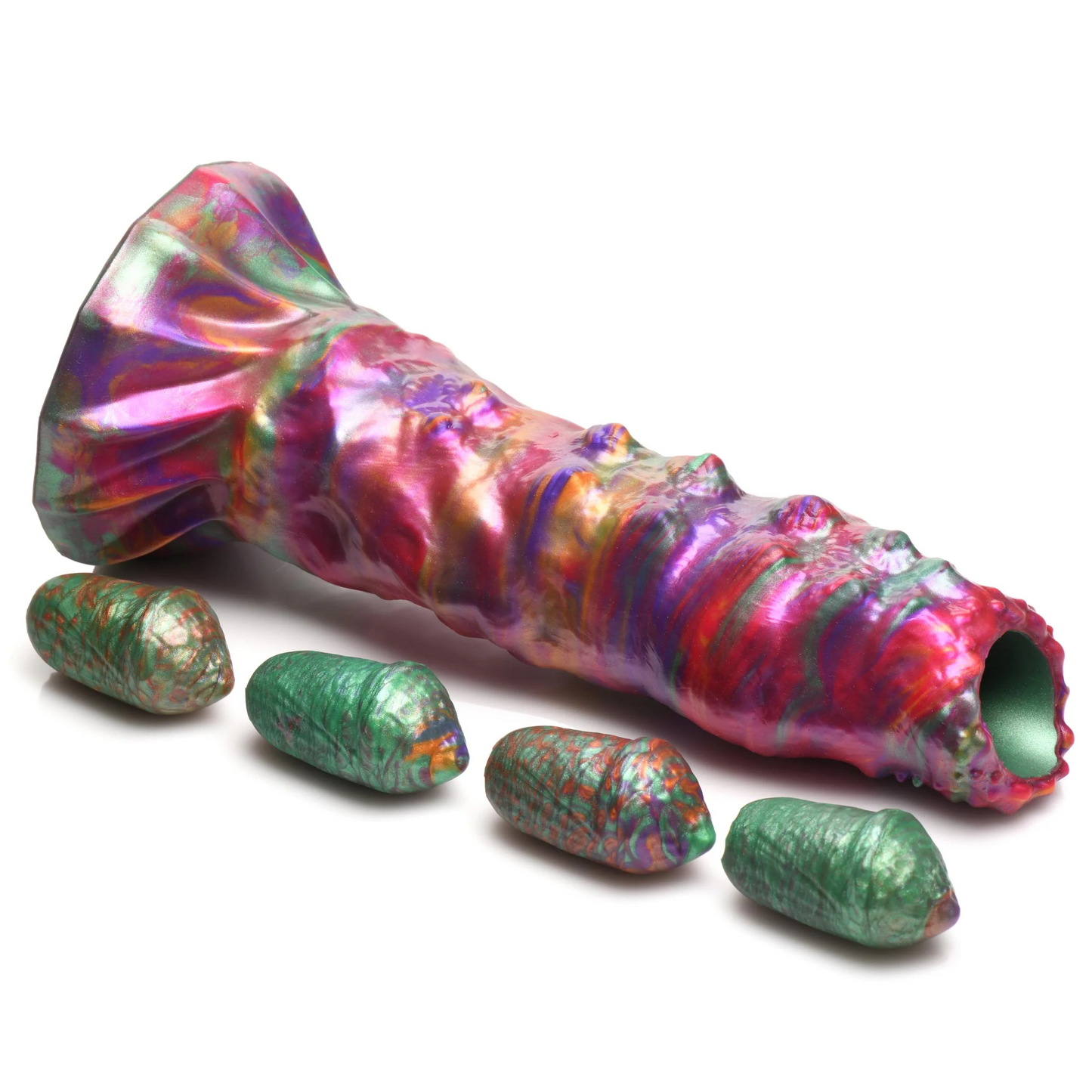 Larva Ovipositor Fantasy Dildo with Eggs Creature Cocks