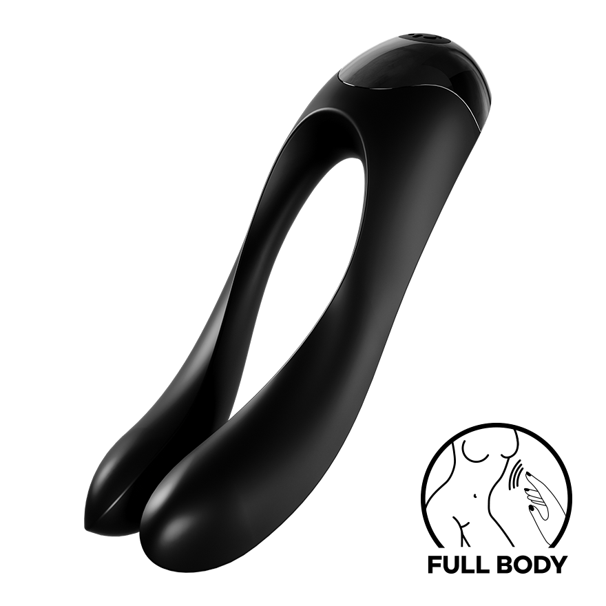 Satisfyer Candy Cane Finger Vibrator Waterproof Black