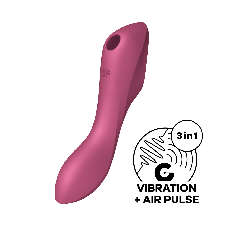 Satisfyer Curvy Trinity 3 Red Air Pulse & G-Spot Vibrator
